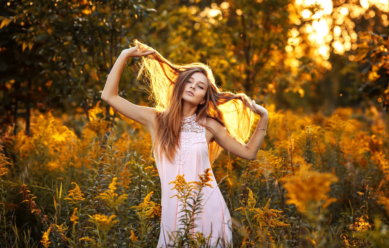 Photo wallpaper the sun, the beauty, Vika, Dmitrij Butvilovskij