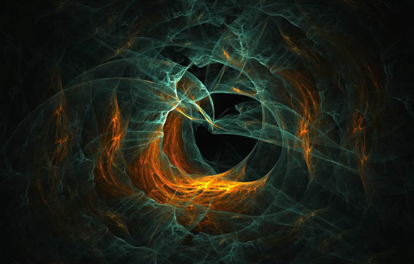 Photo wallpaper wave, abstraction, network