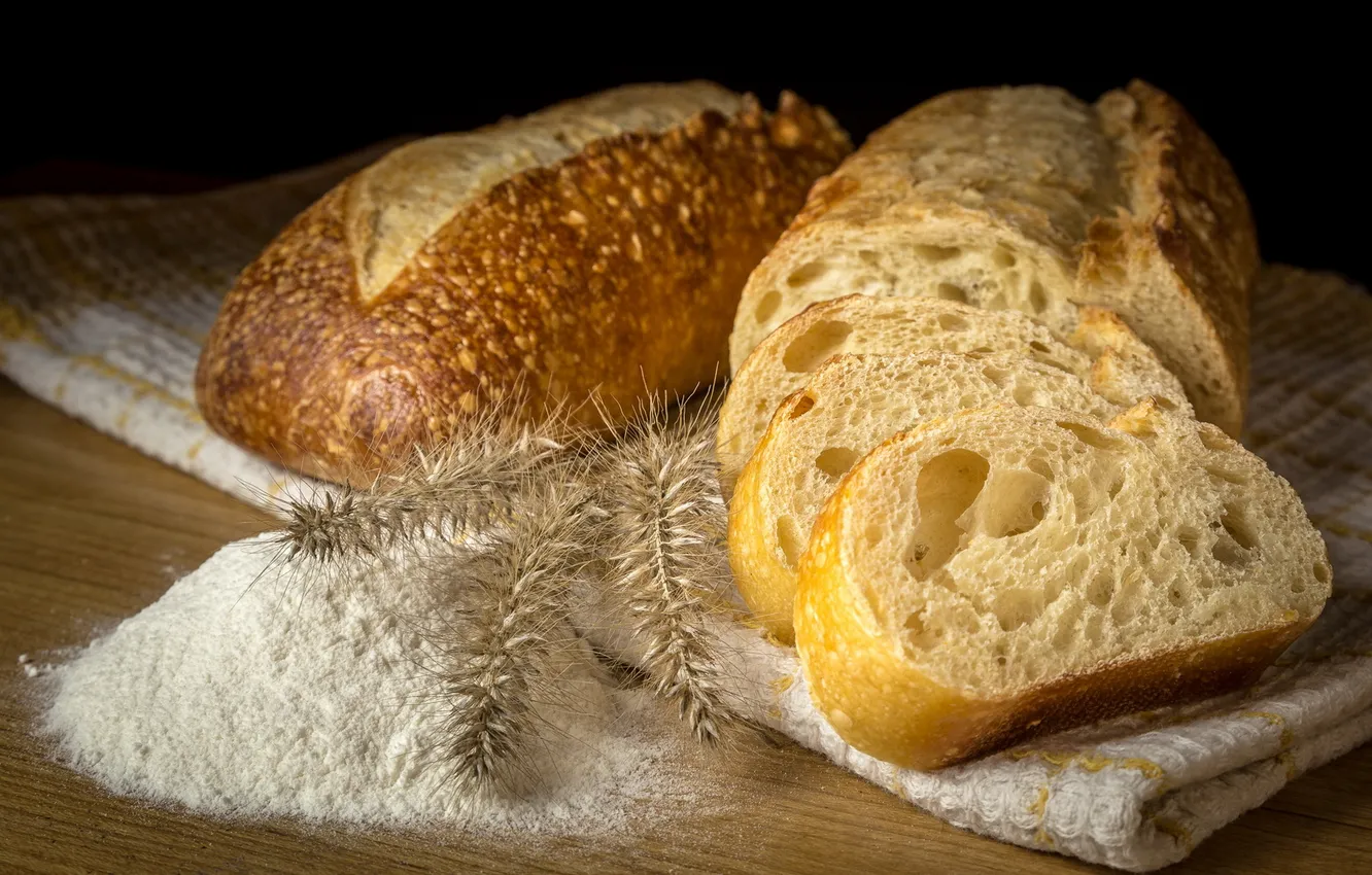 Photo wallpaper food, bread, flour