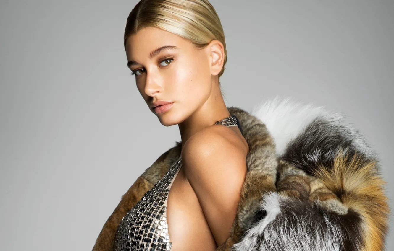 Photo wallpaper model, portrait, Hailey Baldwin
