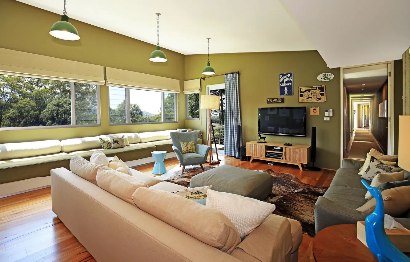 Photo wallpaper style, room, Villa, interior, living room