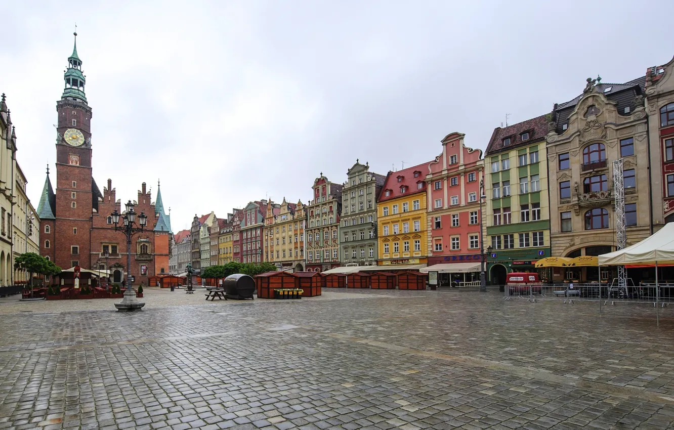 Photo wallpaper home, area, Poland, architecture, town hall, Wroclaw, Breslau, Wroclaw