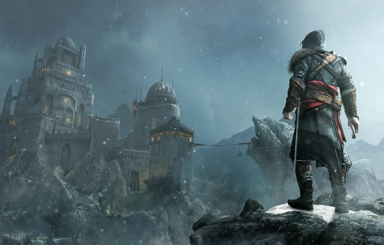 Photo wallpaper fortress, assassins creed, Ezio, revelations, masiaf