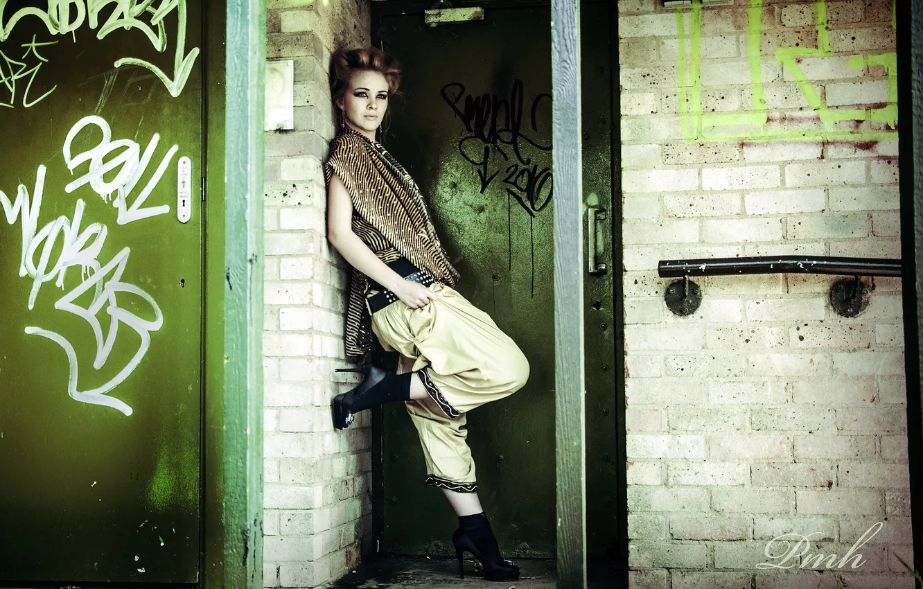 Photo wallpaper girl, background, home