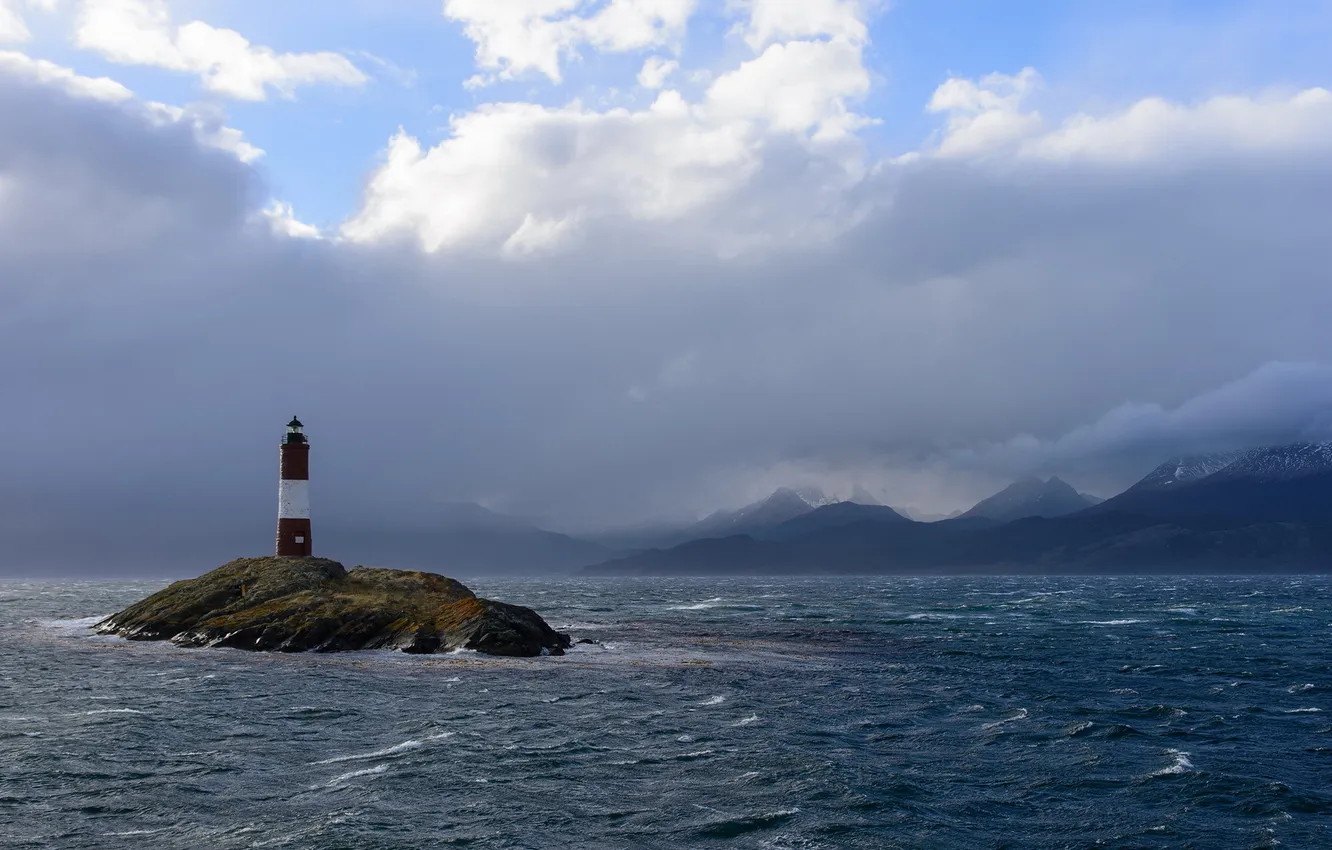 Photo wallpaper sea, landscape, lighthouse