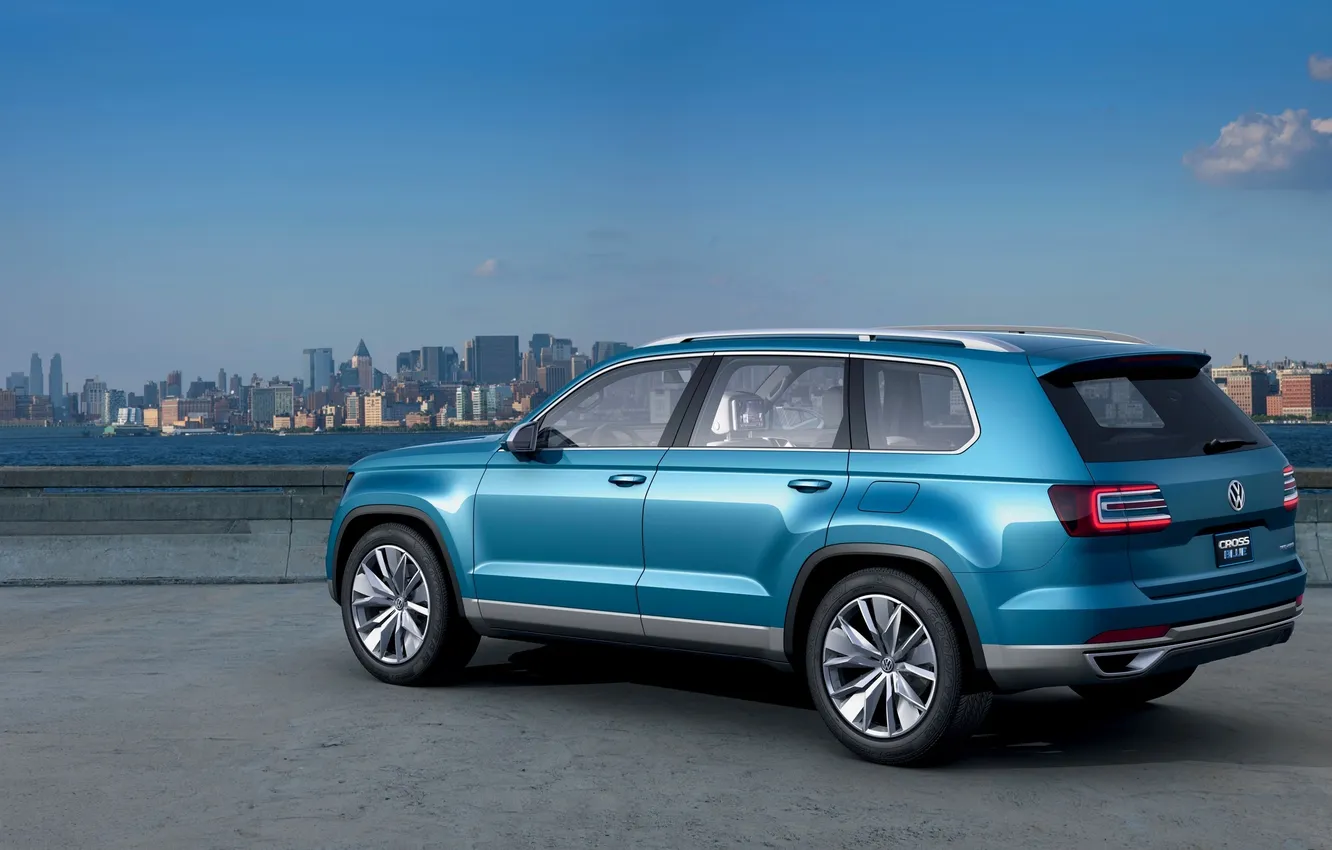 Photo wallpaper Concept, Blue, The city, Volkswagen, Day, Jeep, Crossblue, Concepts