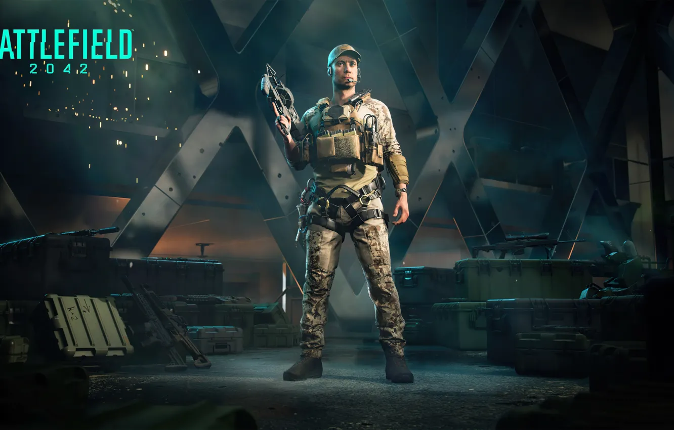 Photo wallpaper soldiers, game, 2021, Battlefield 2042