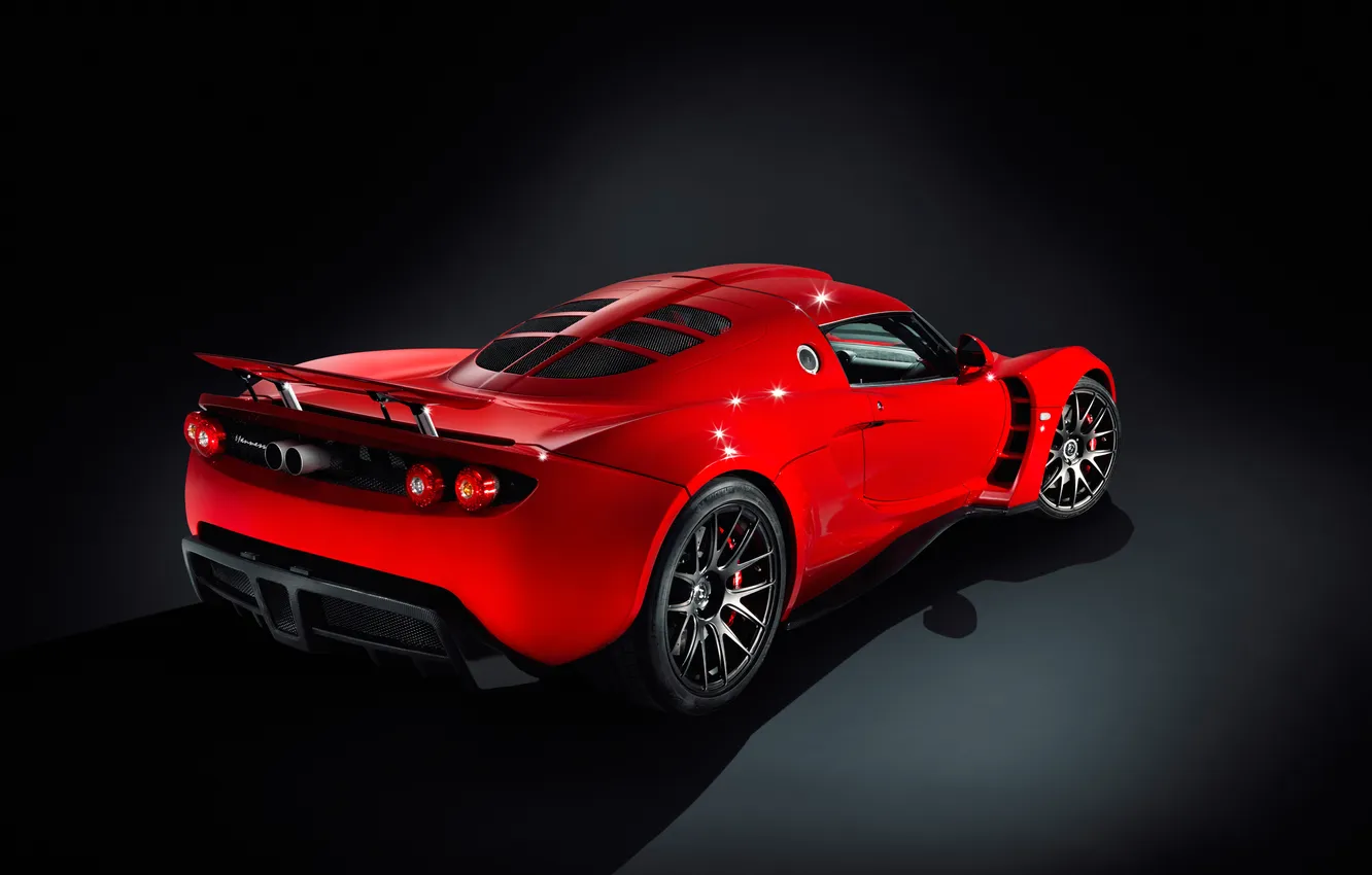Photo wallpaper supercar, 2011, the dark background, Hennessey, Venom GT, Supercar, dark background, the only instance