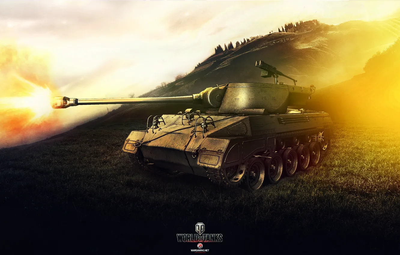 Photo wallpaper the game, World of Tanks, Wargaming Net, FuriousGFX, M18 Hellcat