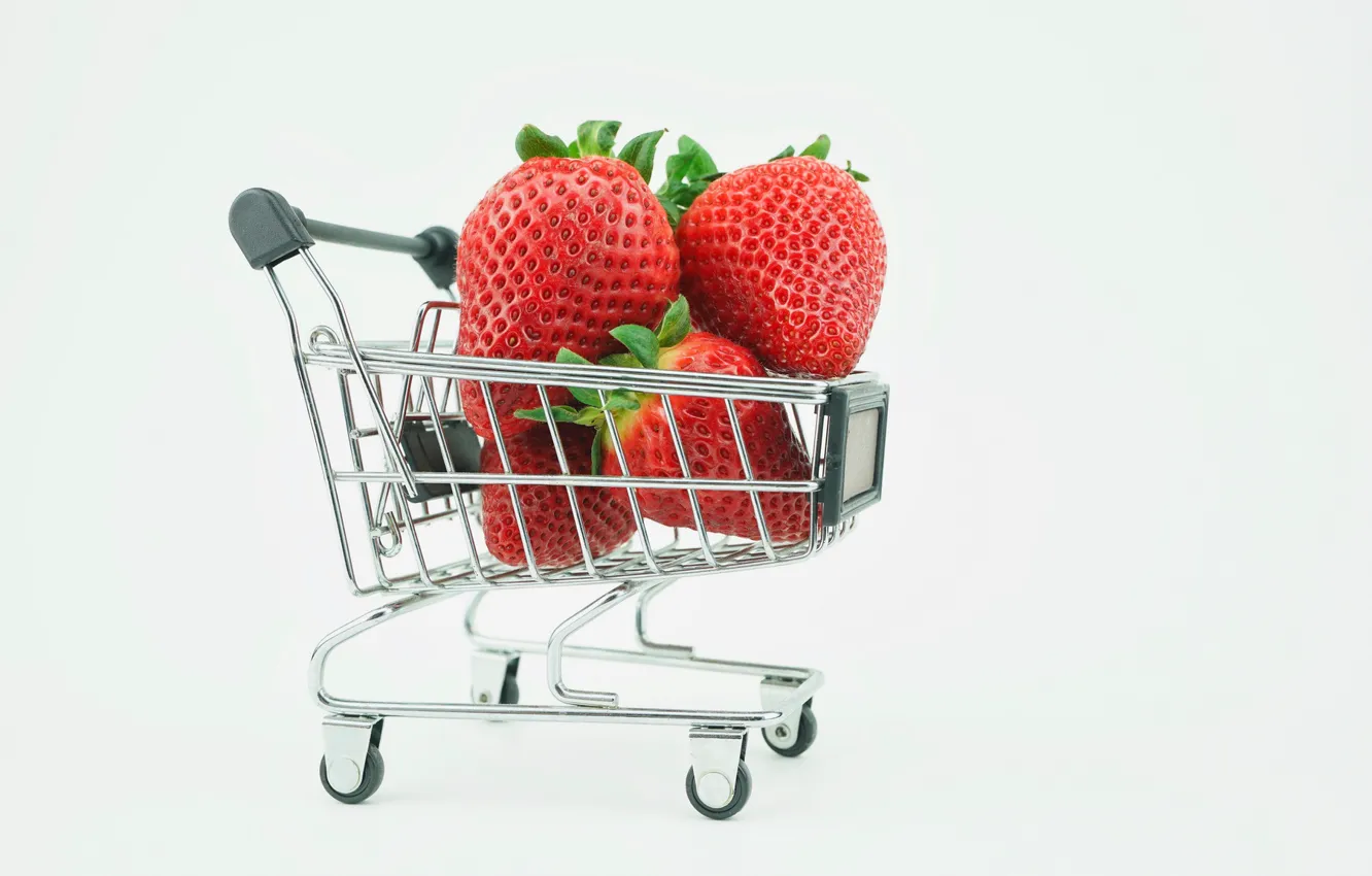Photo wallpaper berries, strawberry, stroller