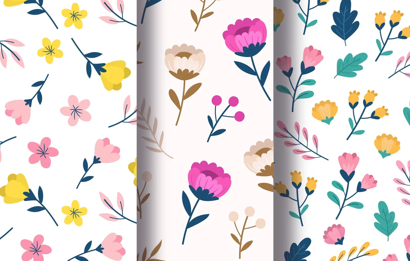 Photo wallpaper leaves, background, texture, floral pattern