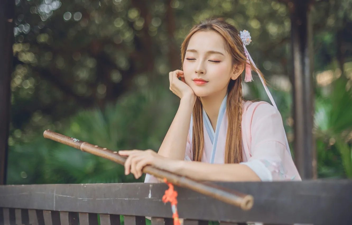 Photo wallpaper women, asian, Hanfu, Chinese Dress