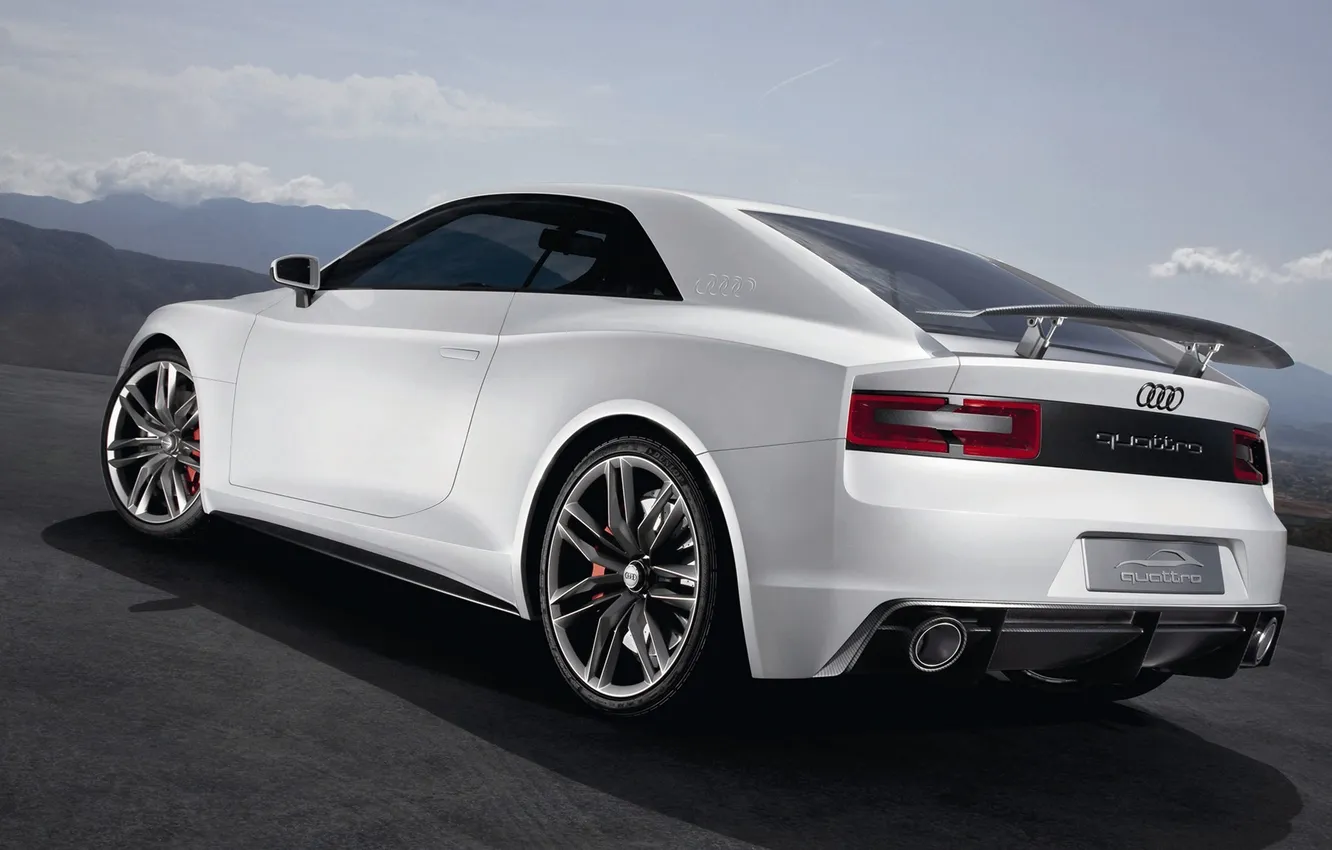 Photo wallpaper road, white, Audi Quattro Concept