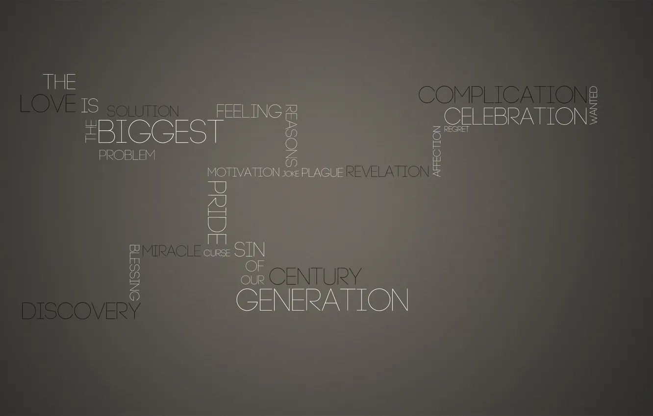 Photo wallpaper the inscription, grey background, words, English, love it, the love is