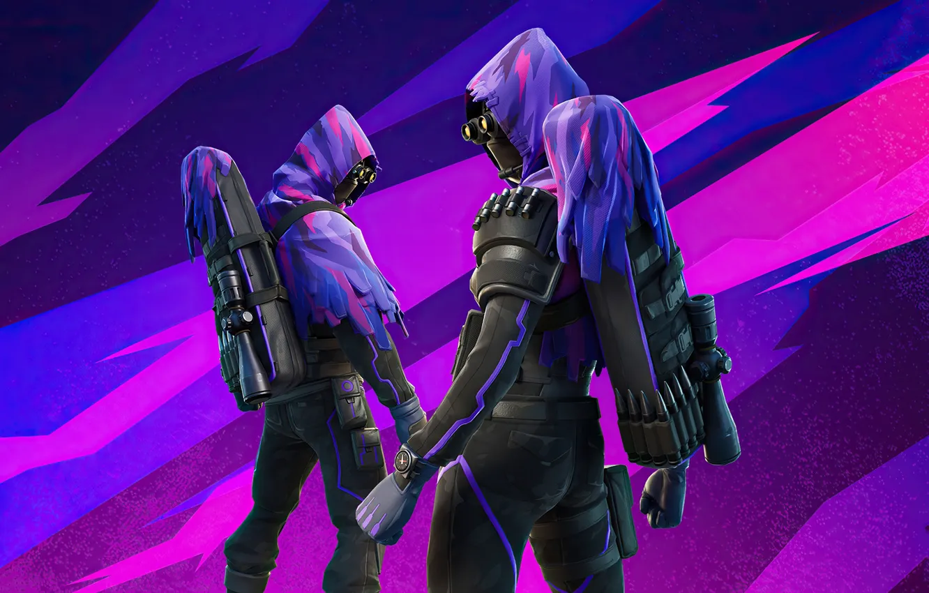 Photo wallpaper warrior, two, Fortnite
