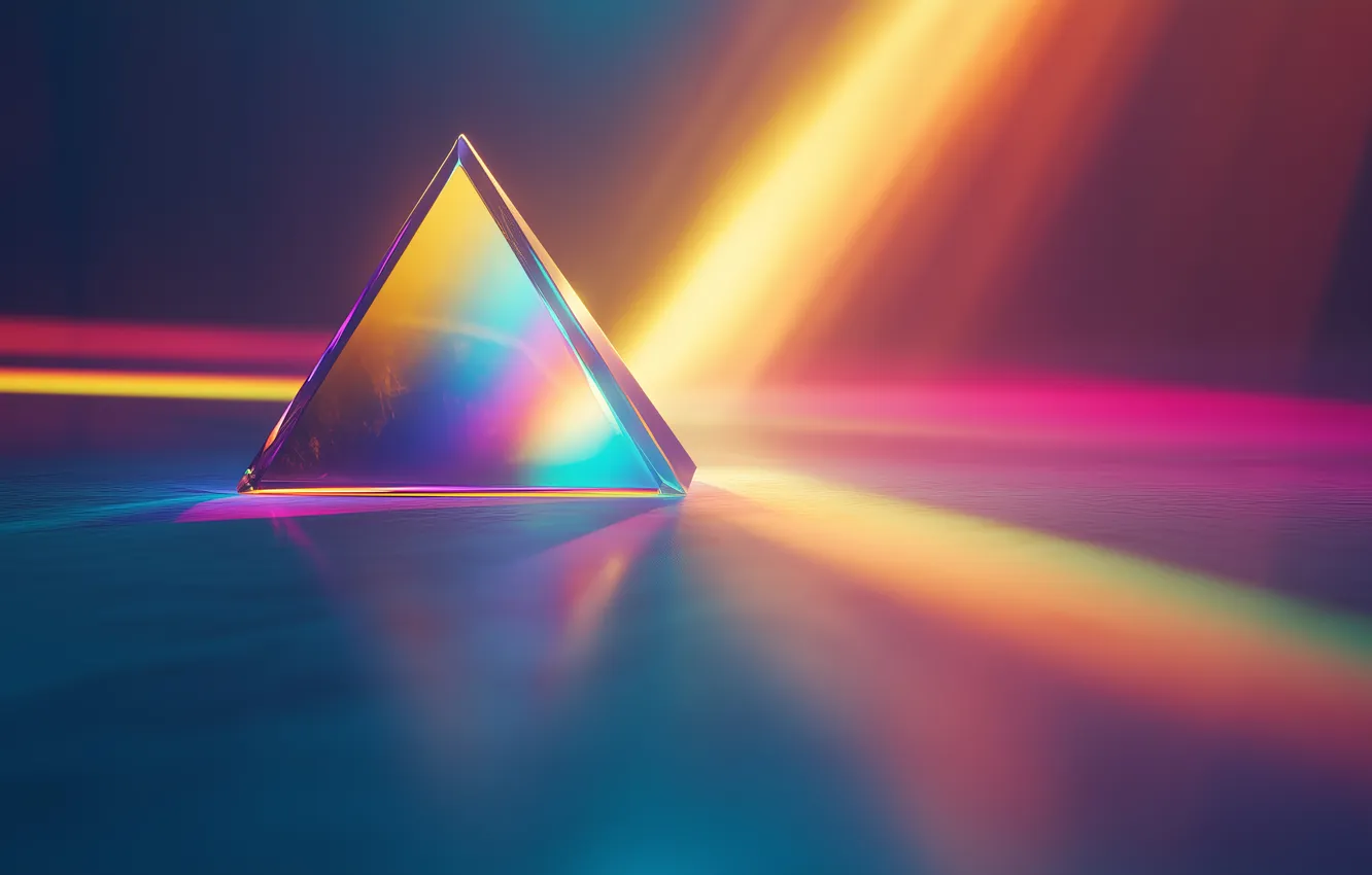 Photo wallpaper abstract, glass, triangle, Prism
