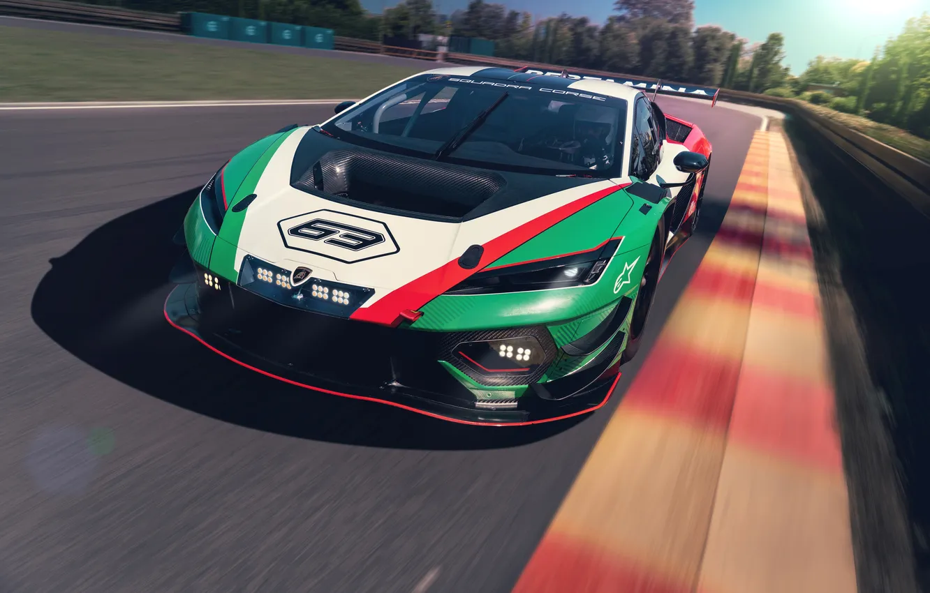 Photo wallpaper Lamborghini, supercar, Supercar, 2025, Racing Supercar, GT3 class, Lamborghini Temerario GT3, Temerario GT3