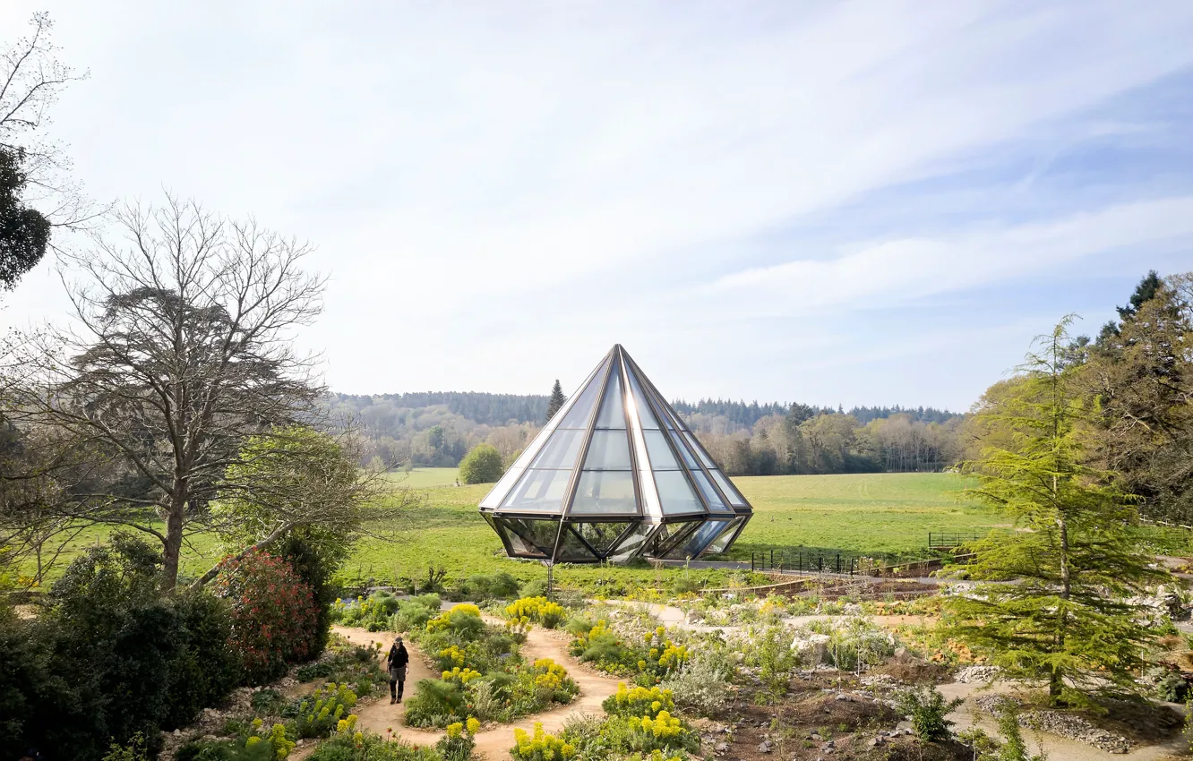 Photo wallpaper England, England, West Sussex, West Sussex, Woolbeding Estate, Kinetic greenhouse, Woolbeding Estate, Kinetic greenhouse