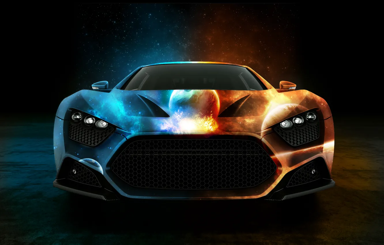 Photo wallpaper space, planet, zenvo st1