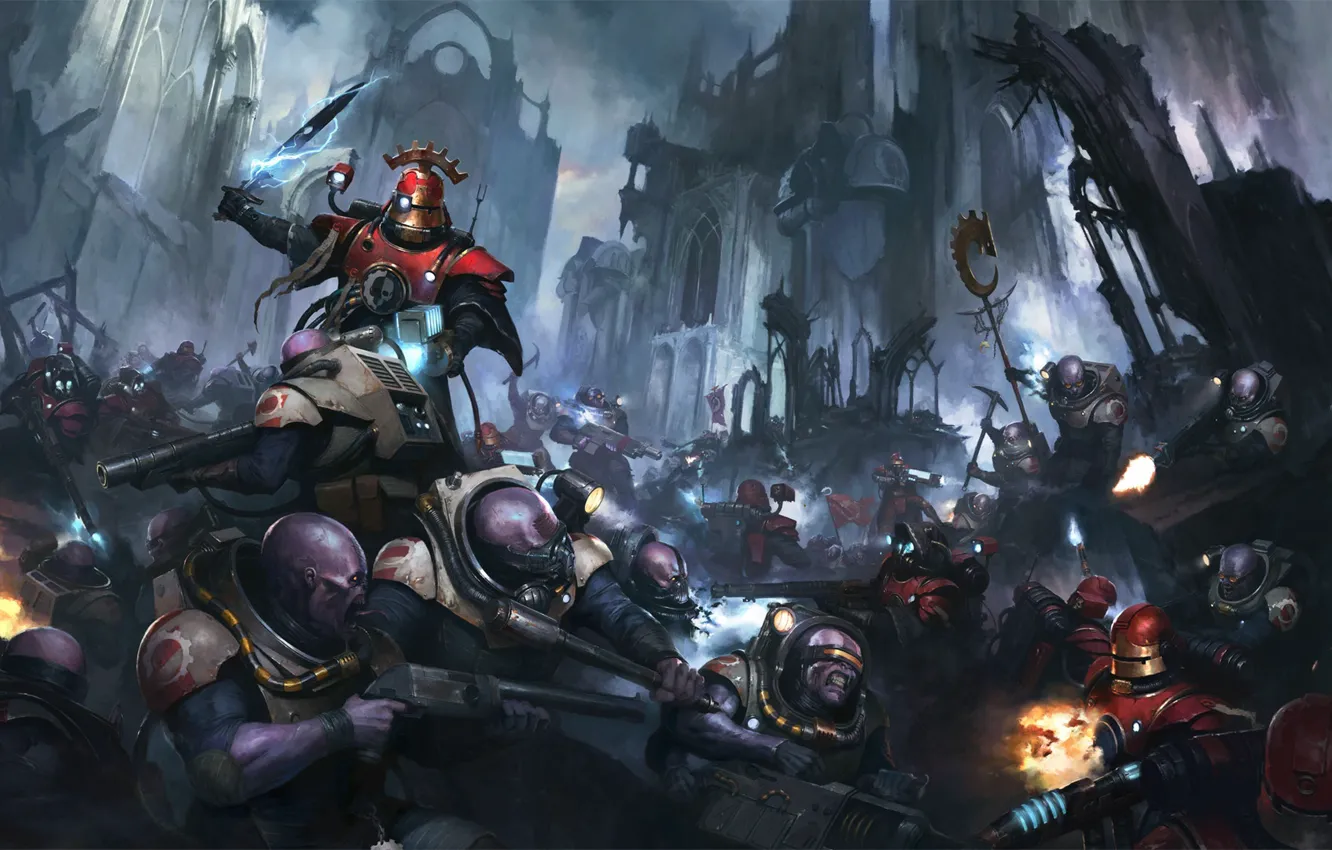 Photo wallpaper the genestealers, Warhammer 40 000, forge world, Adeptus Mechanicus, sicarii