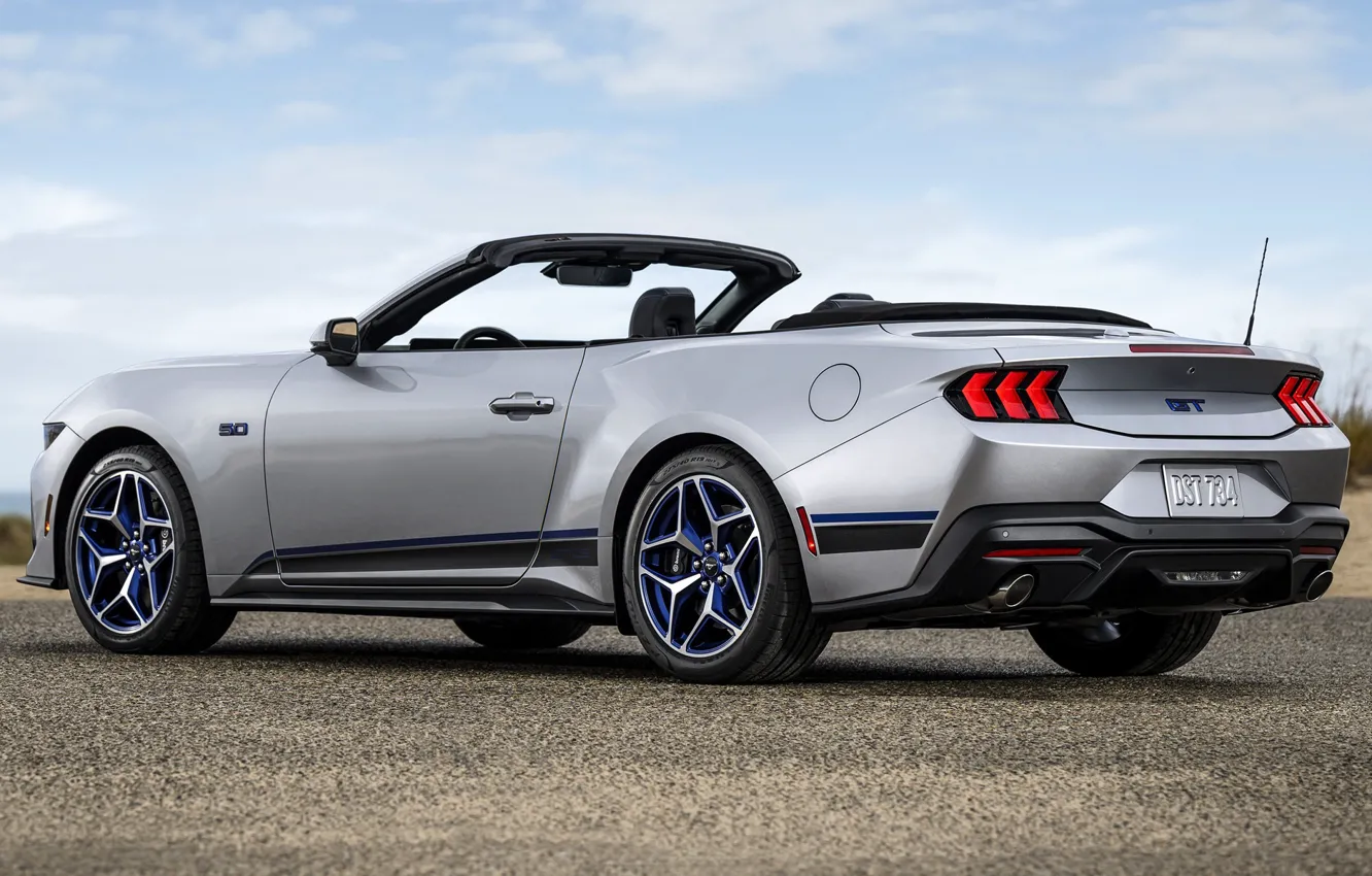 Photo wallpaper Mustang, Ford, Ford, Mustang, side view, exterior, Convertible, Ford Mustang