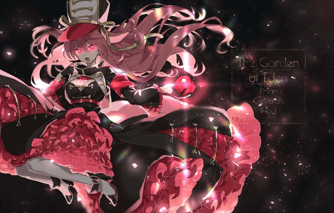 Photo wallpaper girl, apples, anime, art