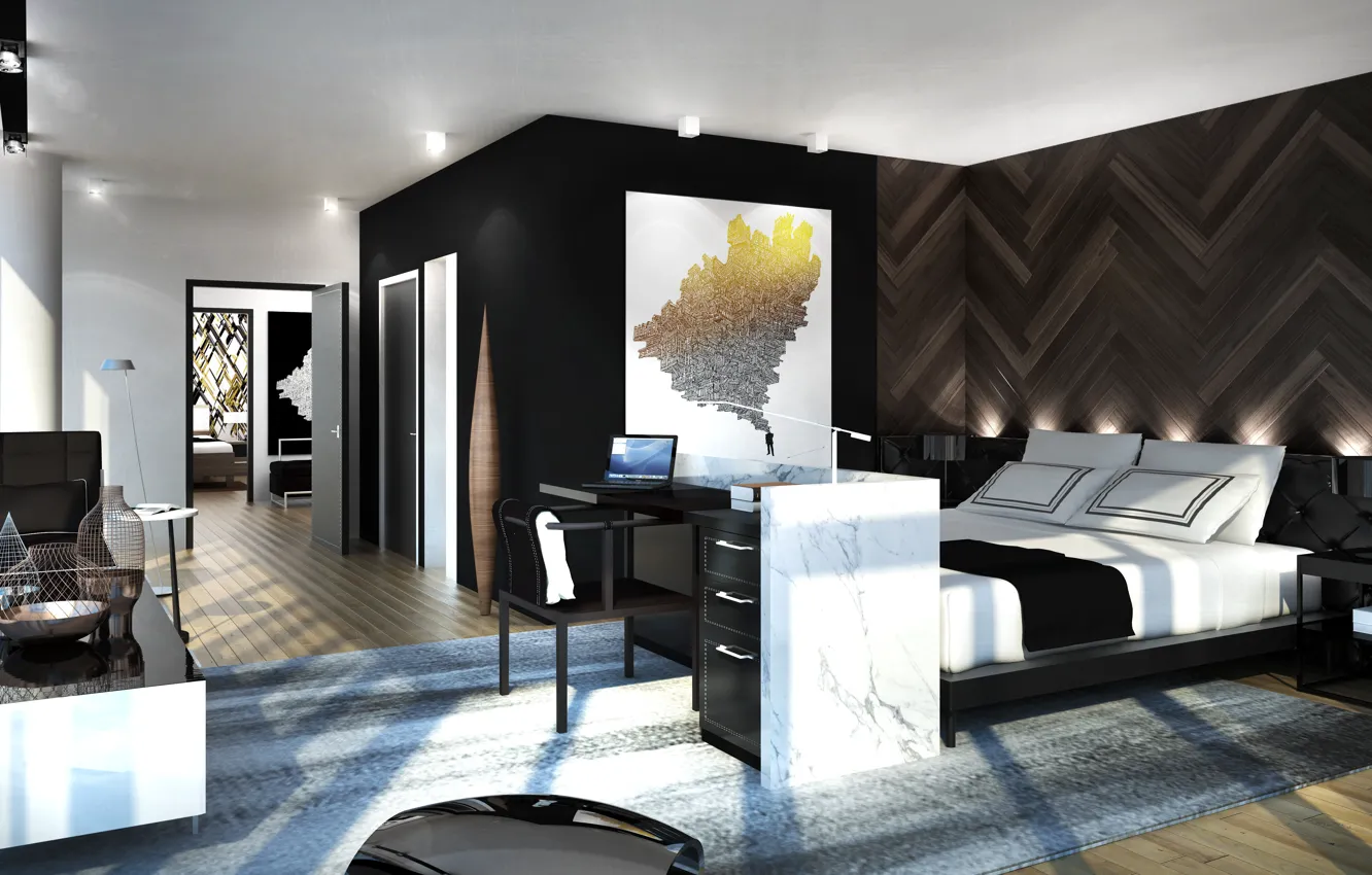 Photo wallpaper design, style, Villa, home, interior, living space