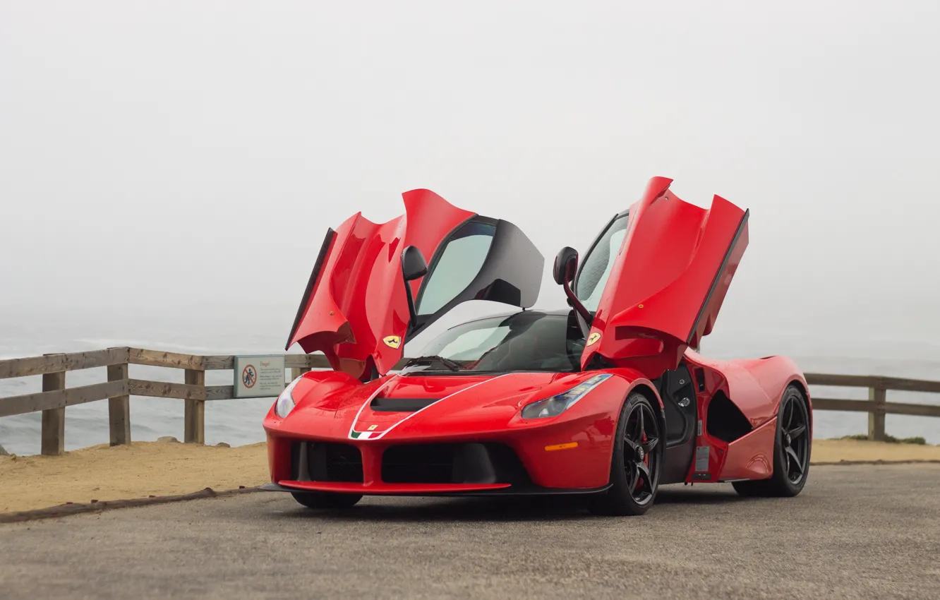 Photo wallpaper Italy, LaFerrari, Red Black