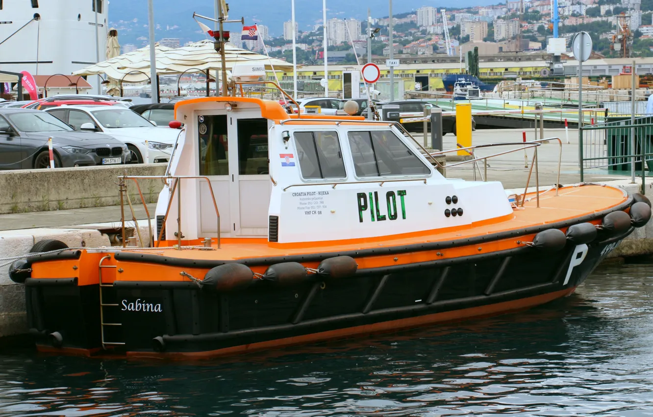 Photo wallpaper Croatia, Pilot boat, Rijeka