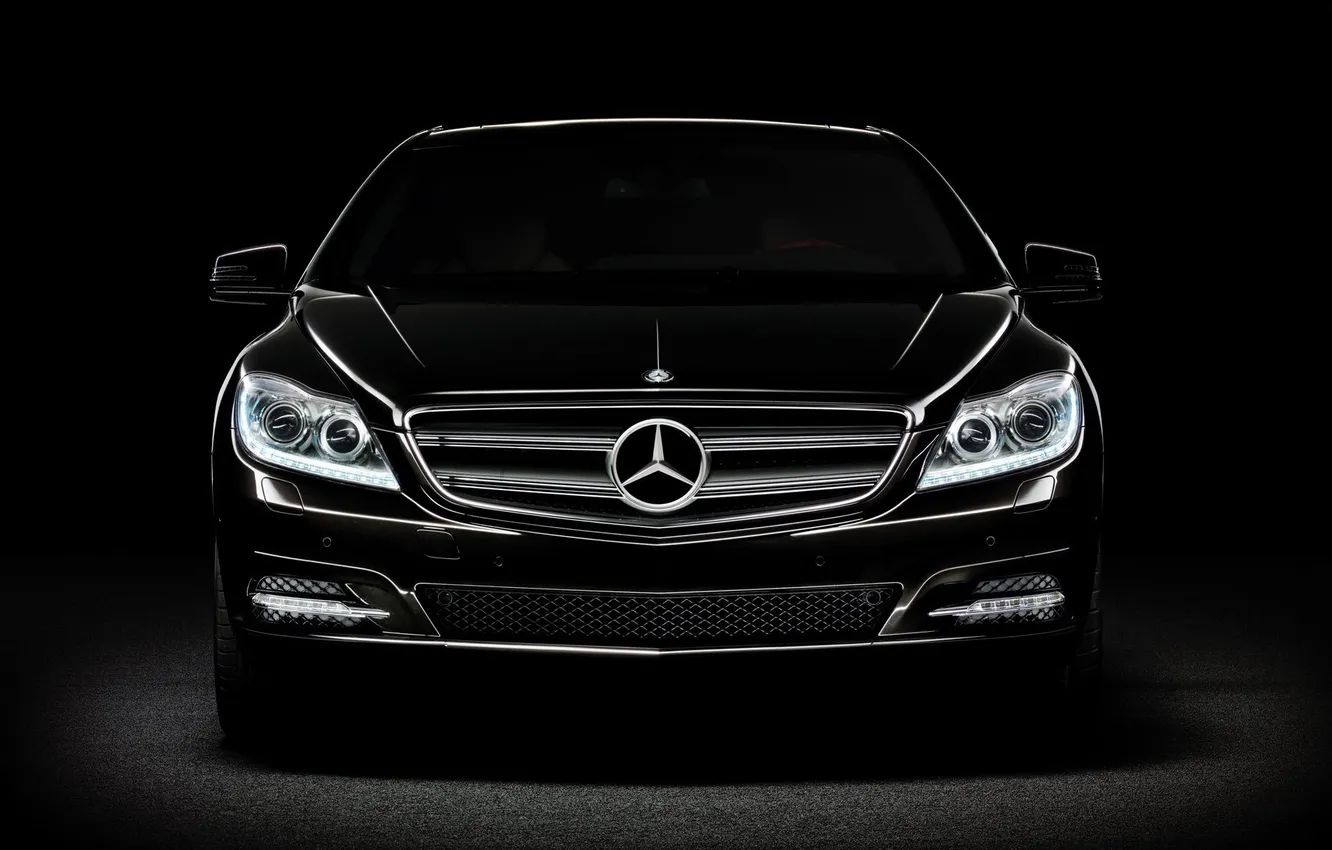 Photo wallpaper Mercedes, black, cars, auto wallpapers