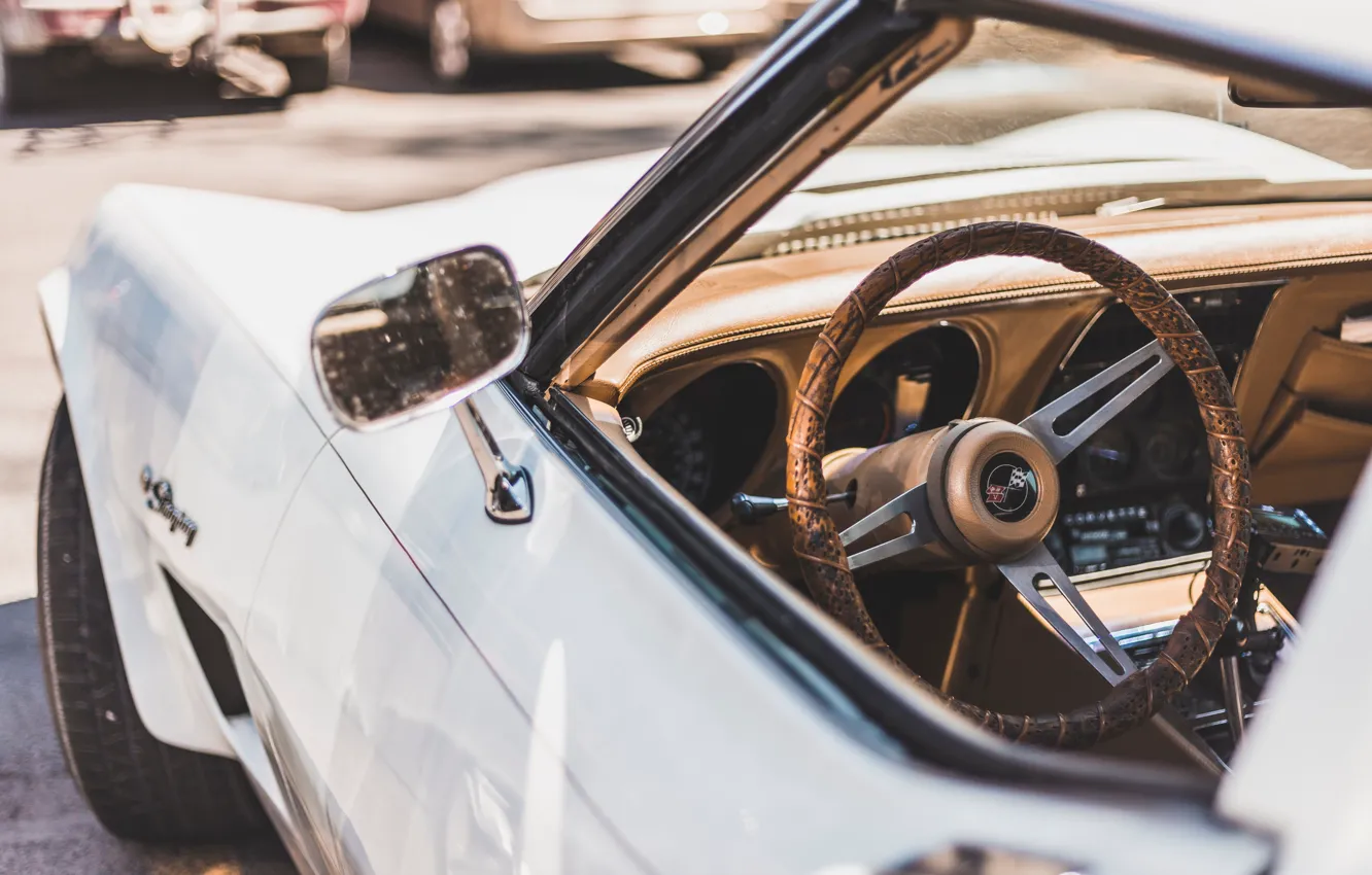 Photo wallpaper Corvette, Chevrolet, muscle car, wheel, Stingray, oldtimer, Jacob Spence