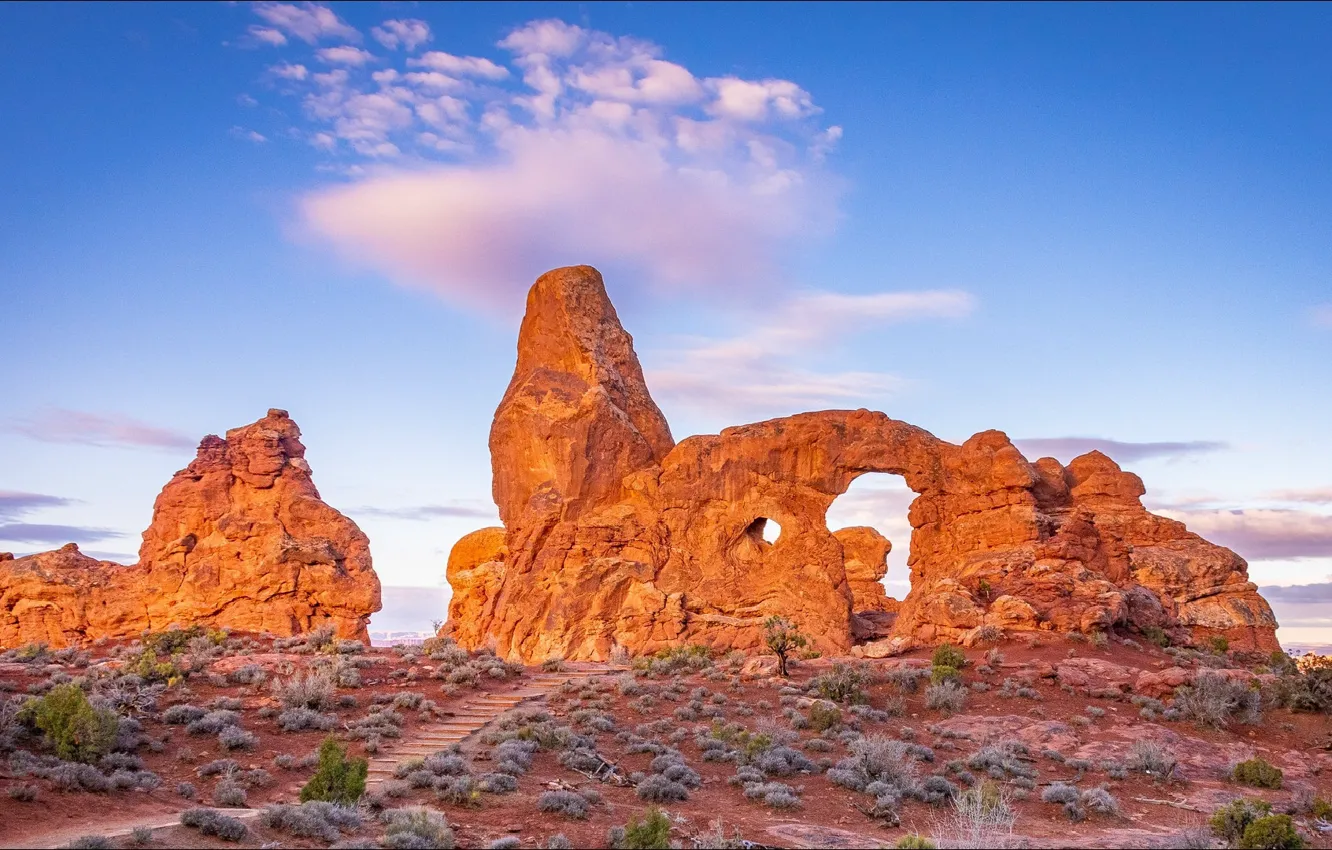 Photo wallpaper windows, nature, mountain