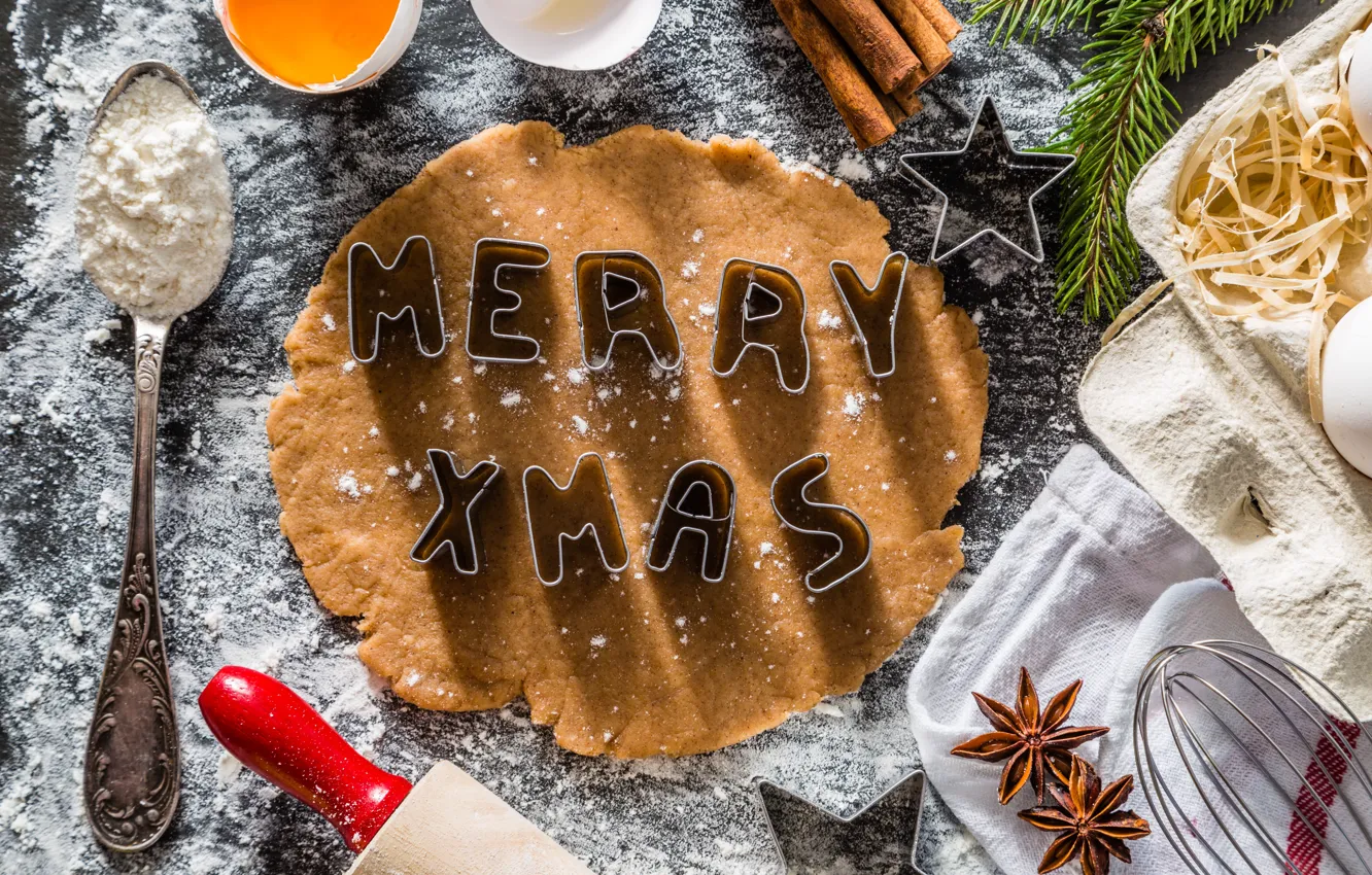 Photo wallpaper decoration, new year, Christmas, Christmas, New Year, merry christmas, Xmas, the dough