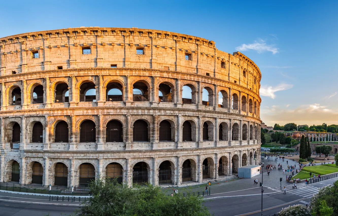 Photo wallpaper city, the city, Rome, Colosseum, Italy, Italy, panorama, Europe