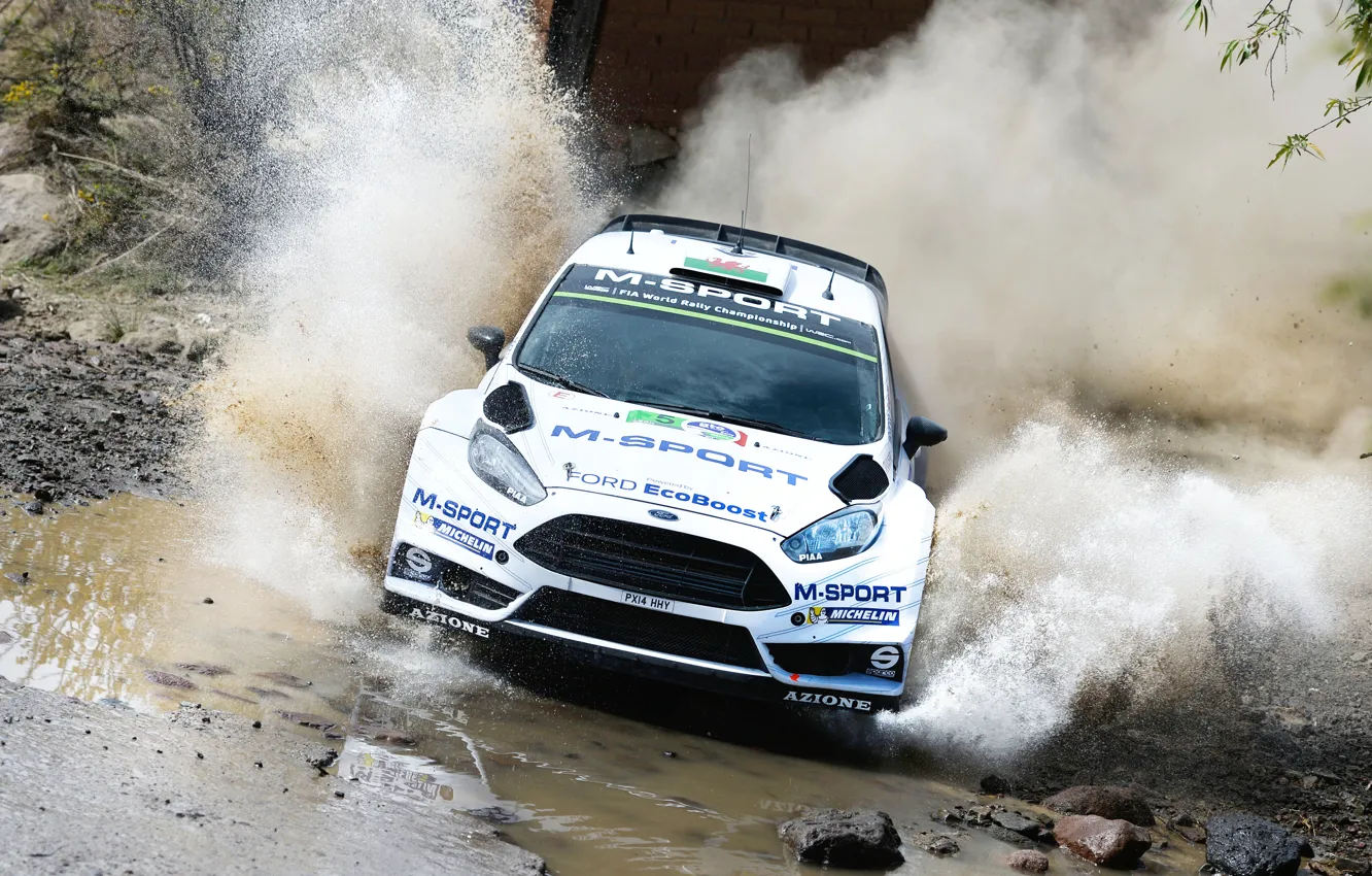 Photo wallpaper Ford, Squirt, WRC, Rally, Fiesta, Evans, Ford