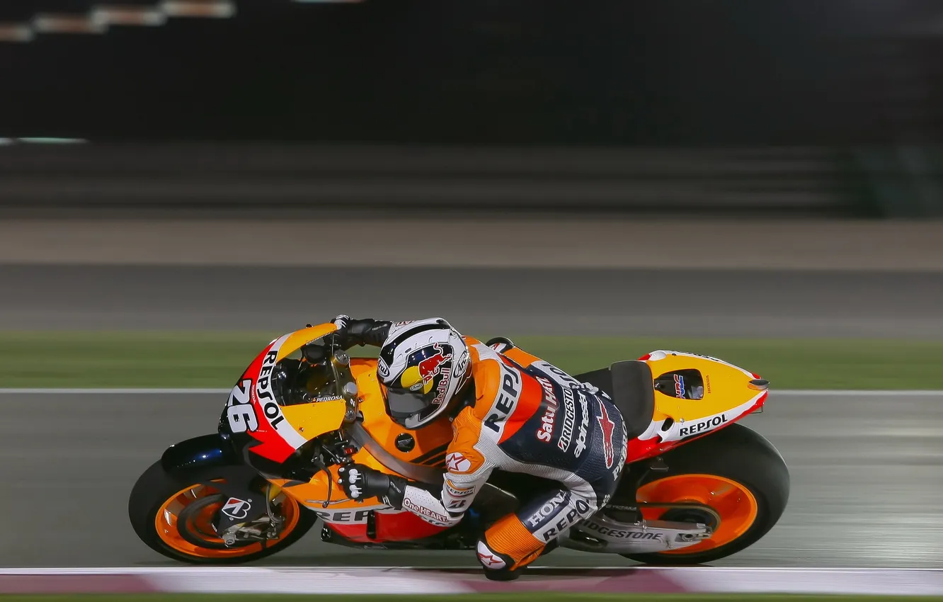 Photo wallpaper photo, race, speed, track, Honda, MotoGP, Team, Dani