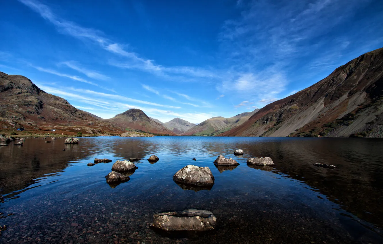 Photo wallpaper lake, England, lake, England, Lake District, Cumbria, Wastwater