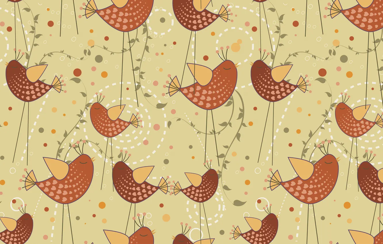 Photo wallpaper background, bird, vector, texture, art, bird