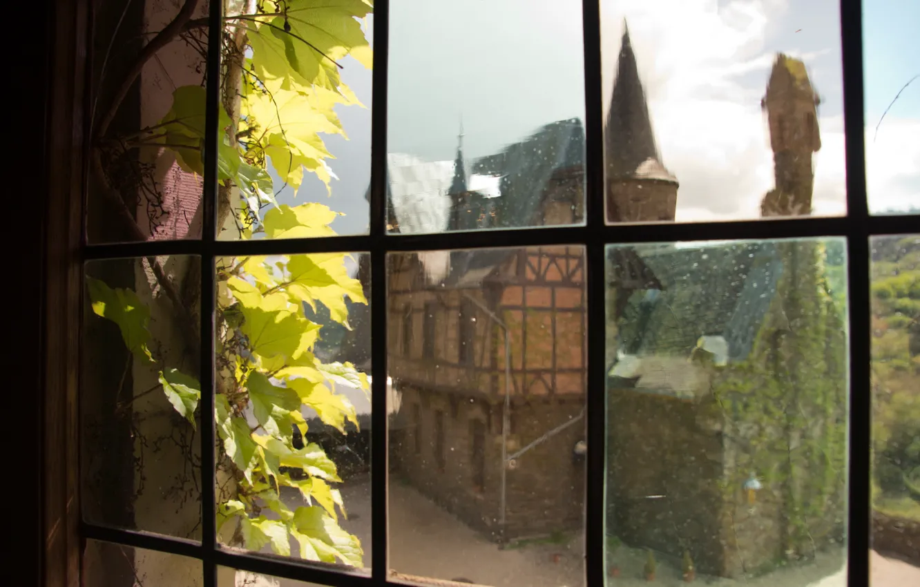 Photo wallpaper castle, window, Germany, Cochem
