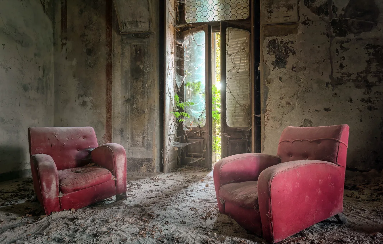 Photo wallpaper room, interior, chair