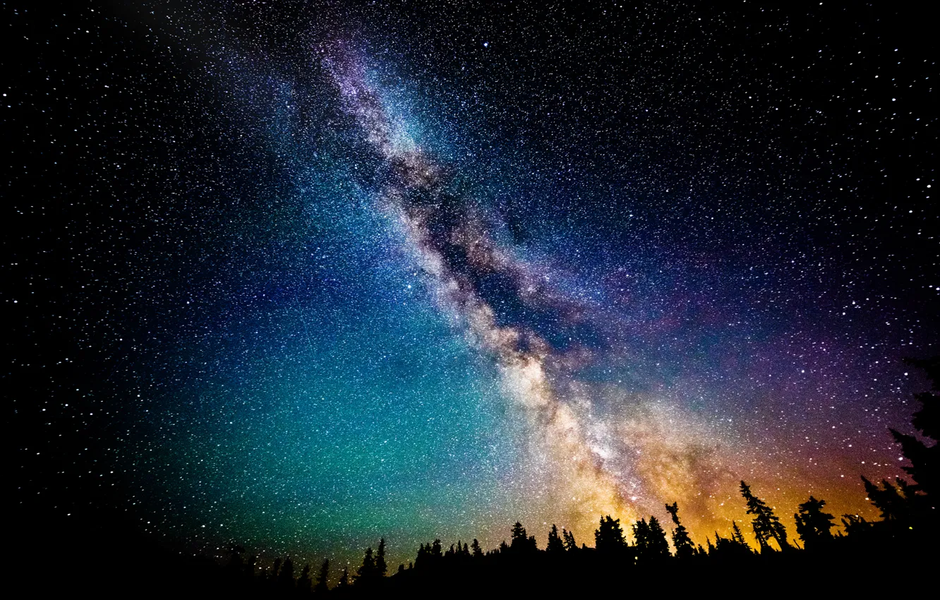 Photo wallpaper the sky, stars, night, the milky way