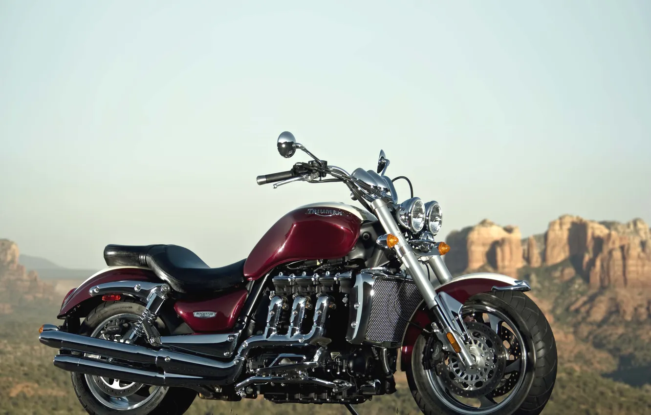Photo wallpaper Moto, Triumph, Rocket III