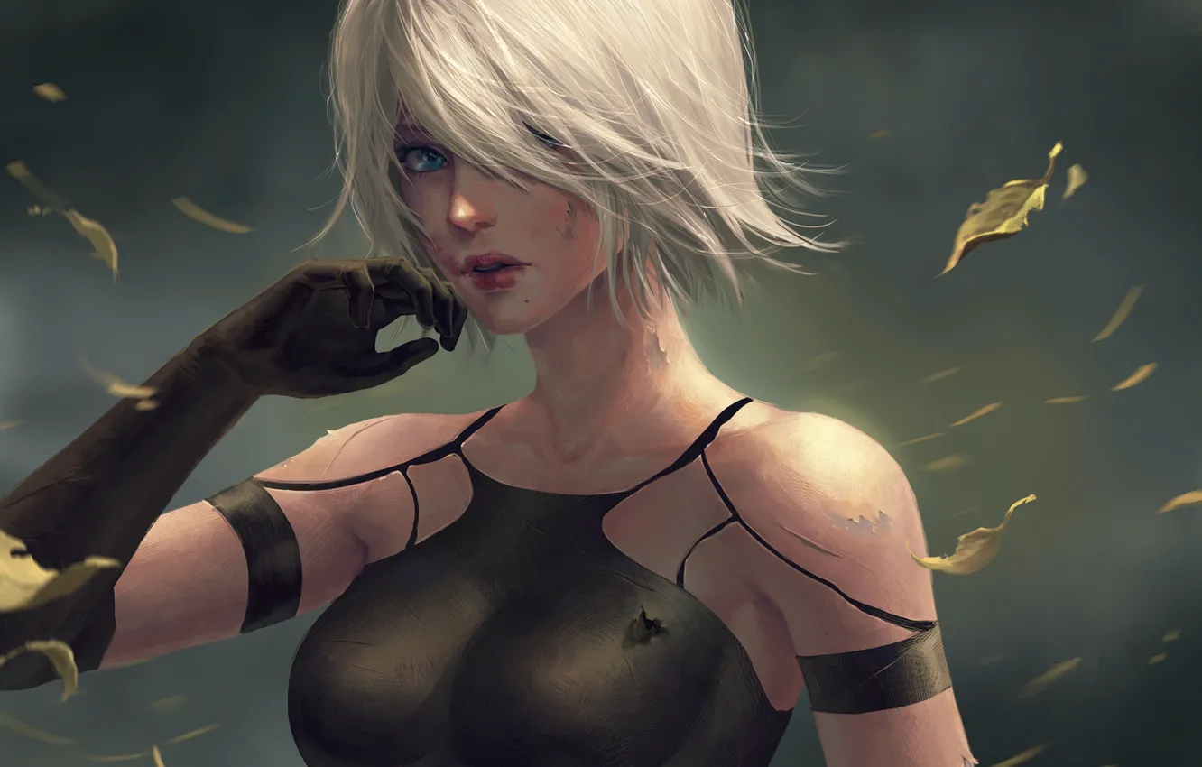 Photo wallpaper girl, figure, art, Android, beautiful, nier, Illustration, Characters