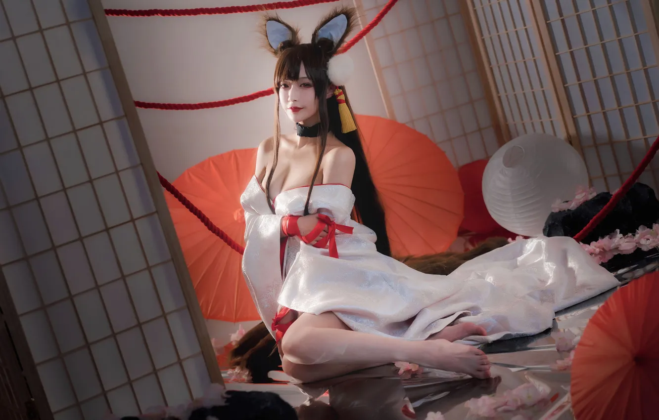 Photo wallpaper girl, cosplay, asian, cute