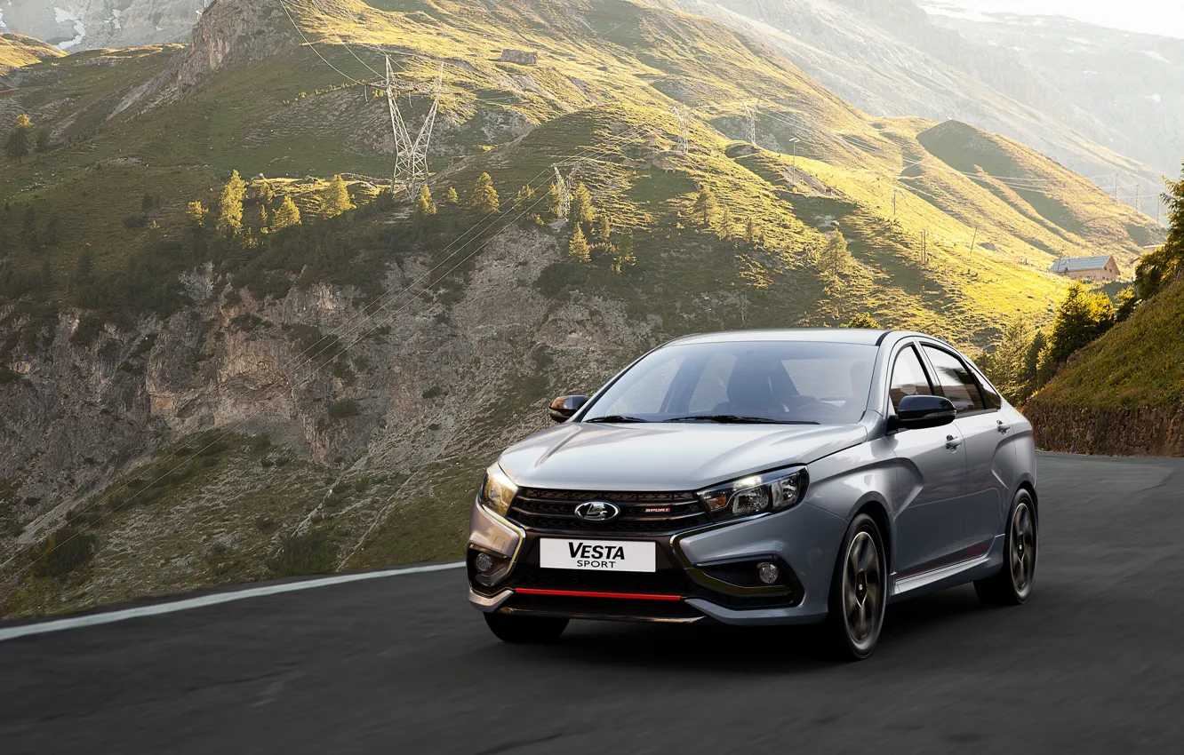 Photo wallpaper sedan, Lada, Lada, 2018, Sport, Vesta, Vesta, AvtoVAZ