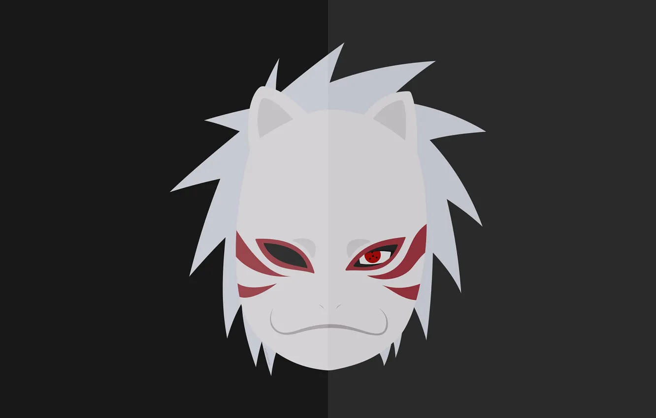 Photo wallpaper minimalism, mask, Naruto, Kakashi Hatake, the ANBU