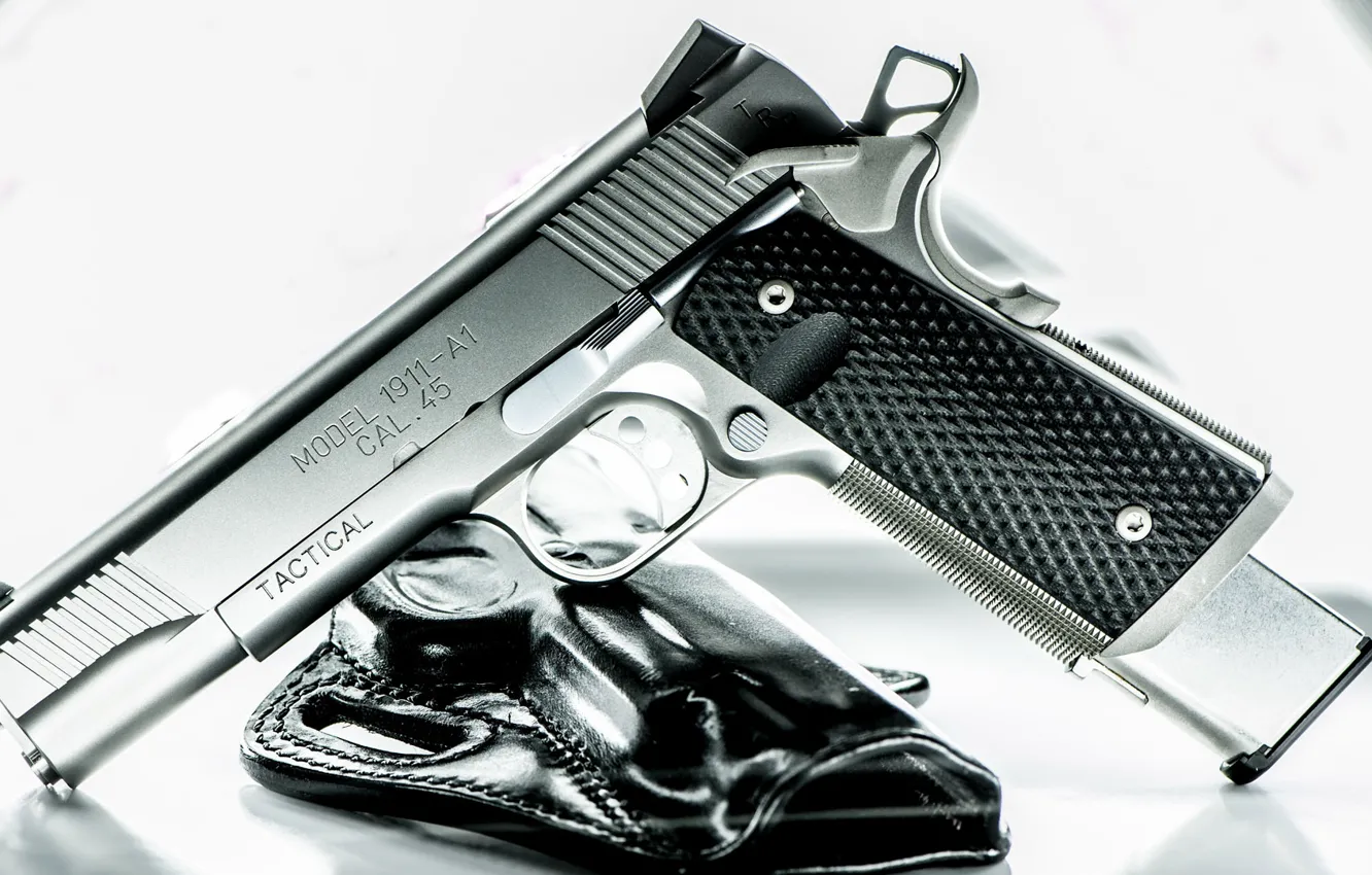 Photo wallpaper gun, holster, Tactical, cal.45, 1911-A1