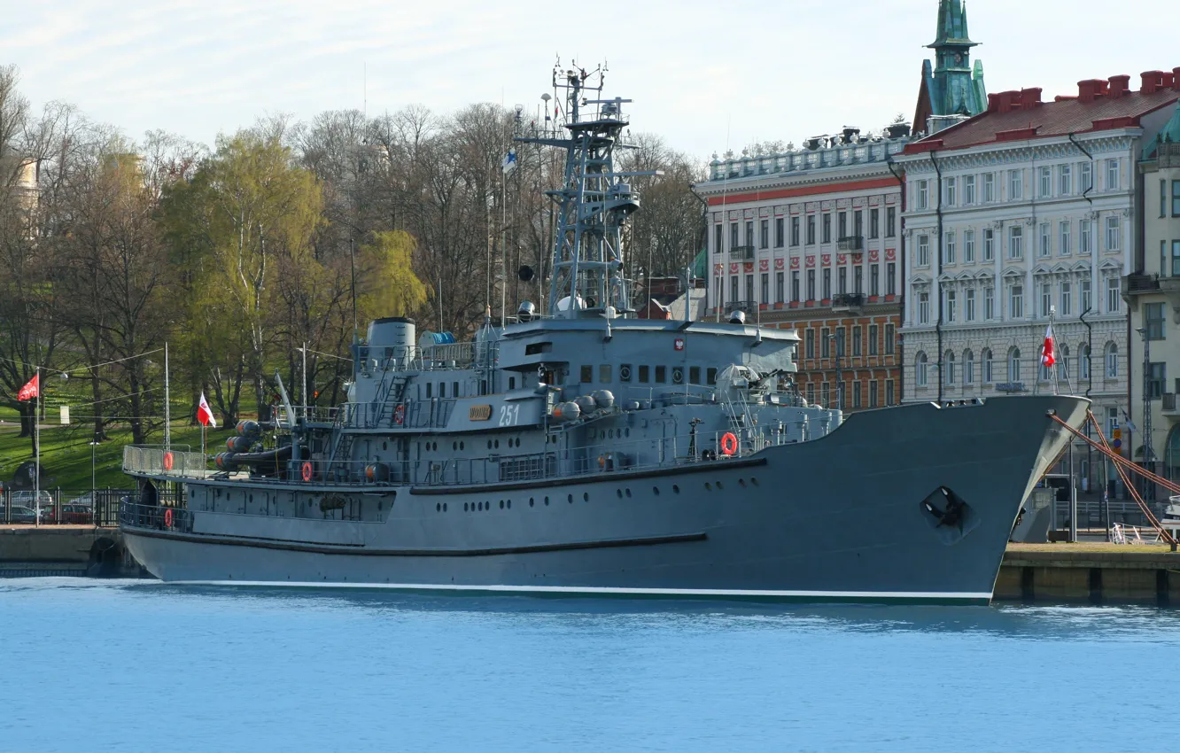 Photo wallpaper ship, Poland, Helsinki, training, Aquarius, Visit