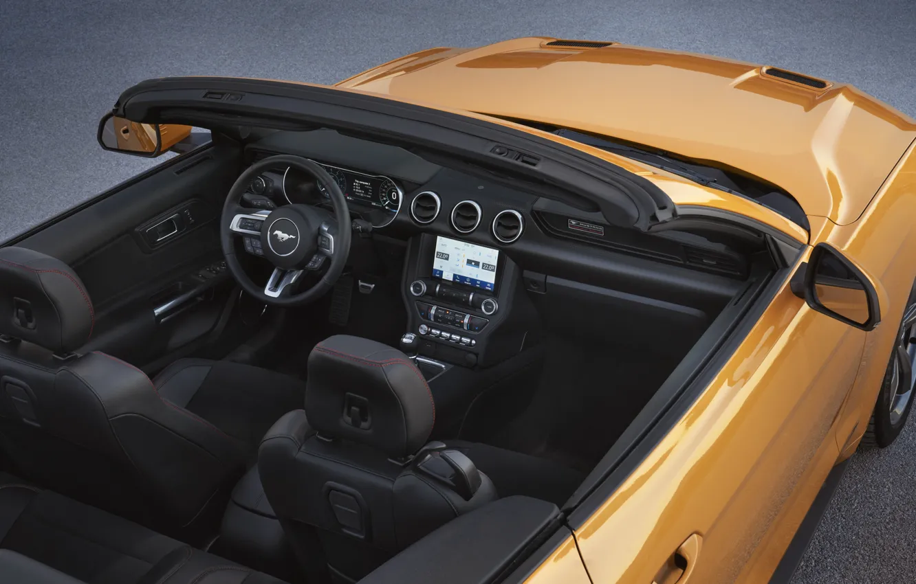 Photo wallpaper Mustang, Ford, California Special, car interior, Ford Mustang GT/CS Convertible