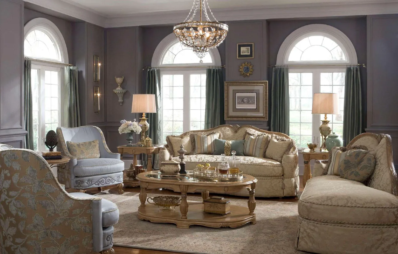 Photo wallpaper room, interior, living room, Grand Aristocrat Living Room